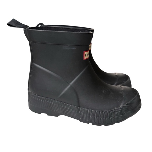 Hunter Kids Play Rain Boots Black Unisex Boys 13 Girls 1 Waterproof Ankle Height - Picture 7 of 12